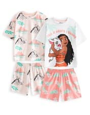 Image of Disney Moana Multi Character Multi-Pack of 2 Short Sleeve Short Leg Pyjama Set G