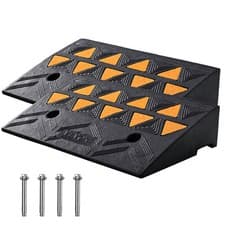 Image of VEVOR Rubber Curb Ramp Driveway Ramp for Curb 2 Pack 4.3" Rise 33069 lbs Load