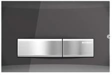 Image of Geberit Sigma 50 Dual Flush Plate Smoked Glass Reflective 115.788.SD.5