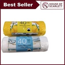 Image of 40 Citrus Lemon and 40 Summer Breeze Fragranced 50L Bin Liners 80 Pack