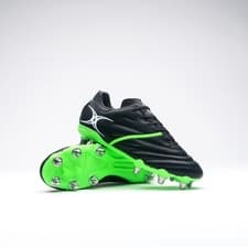 Image of Gilbert Rugby Sidestep X20 Power Black Fluo Green 8 Stud Boots - Free P&P