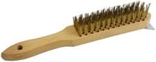Image of BBQ Grill Cleaning Brush With Scraper Heavy Duty Wire Bristles Barbecue Cleaner