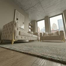 Image of Luxury cream 3+2 Seater Chesterfied Sofa Set | Cream Velvet Finish Free Delivery
