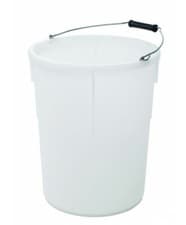 Image of 25L LITRE 5 GALLON PLASTERERS BUCKET / WHITE / PLASTIC / HEAVY DUTY / MADE IN UK