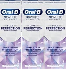 Image of Genuine Oral-B 3D White Luxe Perfection Toothpaste - 3 Pack - 75ml - UK Stock
