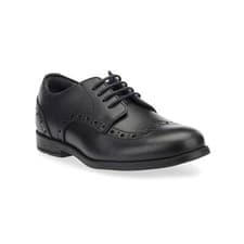 Image of Start-Rite Brogue Pri 2745-7 Unisex Black Leather Lace Up School Shoes
