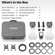 Image of Godox MF12-DK1 TTL Macro Flash Light Kit Speedlite Dental Flash XPROIIS Trigger