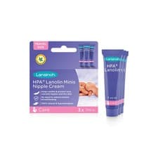 Image of Lansinoh HPA Lanolin Minis Nipple Cream 3x7ml Hypoallergenic Soothes and