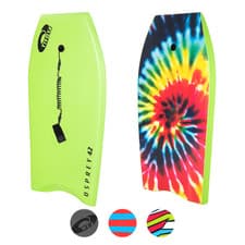 Image of Osprey 42” Bodyboard with Adjustable Wrist Leash, XPE Deck for Kids and Adults