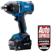 Image of Draper D20 20V Brushless Mid-Torque Impact Wrench, 1/2" Sq. Dr., 400Nm, 2 x 4.0A