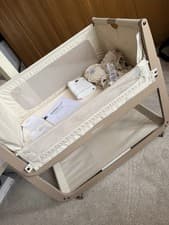 Image of SnuzPod 5 Bedside Crib With Mattress And Fitted Sheet