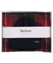 Image of Barbour Mens Swinton Beanie & Galingale Scarf Gift Set - New Without Box -H
