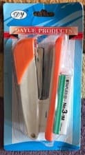 Image of NEW STAPLER OFFICE DUTY STRIP METAL & PLASTIC STAPLER & FREE PACK OF 1000 STAPLE