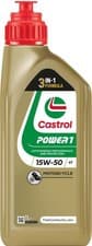 Image of CASTROL 15F587 Engine Oil Power 1 15W-50 1L 1 Litre API Gasoline SN Lubrication
