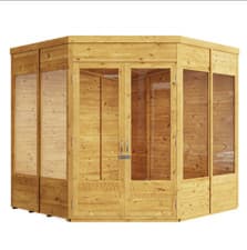 Image of 7x7 8x8 9x9 Corner Summerhouse Wood Garden Office Room Heavy Duty BillyOh Picton
