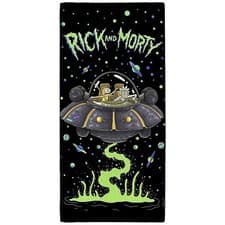 Image of RICK AND MORTY UFO TOWEL 100% COTTON CHILDRENS GIRLS BOYS 140cm x 70cm