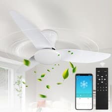 Image of 6 Speed LED Ceiling Fan with Lighting Large LED Light Smart Remote & App Control