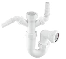 Image of WASHING MACHINE DOUBLE APPLIANCE McALPINE 40mm ADJUSTABLE P TRAP