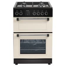 Image of electriQ 60cm Double Oven Dual Fuel Cooker - Cream EQRANGE60DFDC