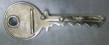 Image of Cast ALUMINUM Large Key Shaped Holder Wall Hanging Hook SPAIN RARE 17"