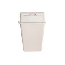 Image of Swing Bin 12 Litre - Taupe and Silver | Compact Waste Bin for Kitchen, Bathroom
