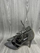 Image of Dune London Clancy Silver Sparkly Heels UK Size 6 Brand New