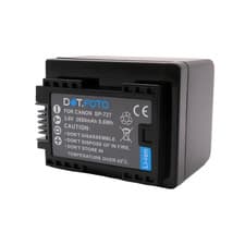 Image of BP-727 2680mAh Battery for Canon LEGRIA HF M50 R36 R52 R66 R70 R77 R87 R306 R600