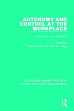 Image of Autonomy and Control at the Workplace