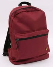 Image of Lyle and Scott Colour Backpack in Burgundy NEW