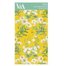 Image of 2026 Slimline Year Planner Month To View Diary Artistic Cover - Yellow Daisies