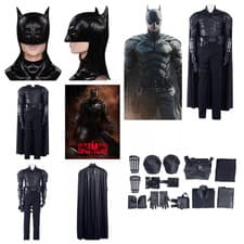 Image of 2022 The Batman Bruce Wayne fullset Cosplay Costume and Mask Halloween  