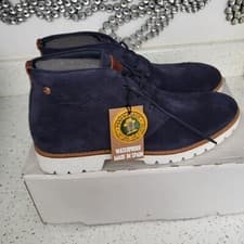 Image of Panama Jack P03 Aviator Men UK 11 / EU 45 Black Leather Lace-Up Warm Lined Boots