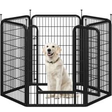 Image of Dog Playpen for Small/Medium/Large Dogs Heavy Duty Metal Pet Fence Puppy Pen