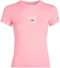 Image of Tommy Jeans women's t-shirt slim pink TJW Skinny Essential Logo DW12829...