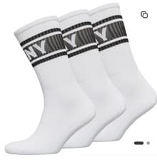 Image of DKNY Men Reed Three Pack Socks White