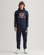 Image of GANT Banner Shield Sweatpants in Evening Blue Size XXL RRP £125