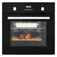 Image of Cookology Plug-In Single Fan Oven 60cm Electric Built-In & Grill -Black FOD602BK