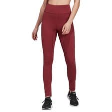 Image of adidas Yoga Essentials   Womens Training Tights Burgundy 7/8 Cropped Size M