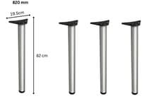 Image of Table Leg Breakfast Bar Support Worktop Kitchen Adjustable Round 820mm Set of 4