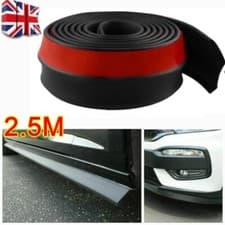 Image of Universal Car Lip Skirt Protector Rubber Splitter Front Bumper Spoiler Side 2.5M