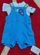 Image of mamas and papas baby boys newborn romper/BNWT
