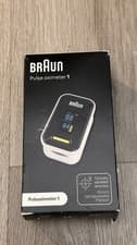 Image of Braun Pulse Oximeter 1 SpO2 Heart Rate Blood Oxygen Saturation Finger Monitor