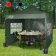 Image of MAXIMUS® HEAVY DUTY POP UP GAZEBO 3mx3m COMMERCIAL MARKET STALL & 4 WEIGHT BAGS
