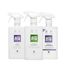 Image of Autoglym Perfect Interior Collection Kit Shampoo Fast Glass Odour eliminator 3pc
