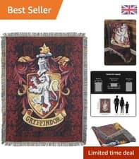 Image of Chic Gryffindor Shield Throw Blanket, 48x60 Inches - Perfect for Camping & Home