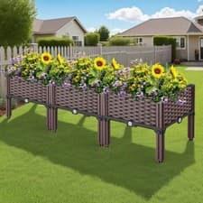 Image of Large Raised Garden Bed Planter Patio Plant Pot Flower Bed Vegetable Grow Box