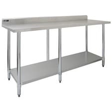 Image of 7FT Commercial Stainless Steel Kitchen Table Catering Prep Work Bench Surface