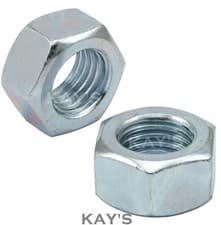 Image of STEEL HEXAGON FULL NUTS GRADE 8 HIGH TENSILE METRIC DIN 934 BRIGHT ZINC PLATED