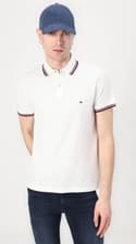 Image of Tommy Hilfiger Tipped Slim Fit Polo Top, White, Collared, Size S, BNWT RRP £75