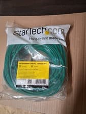 Image of Cat5e Network Cable 100ft Rj45 To Rj45. Green  Snagless Cable. Never Opened.